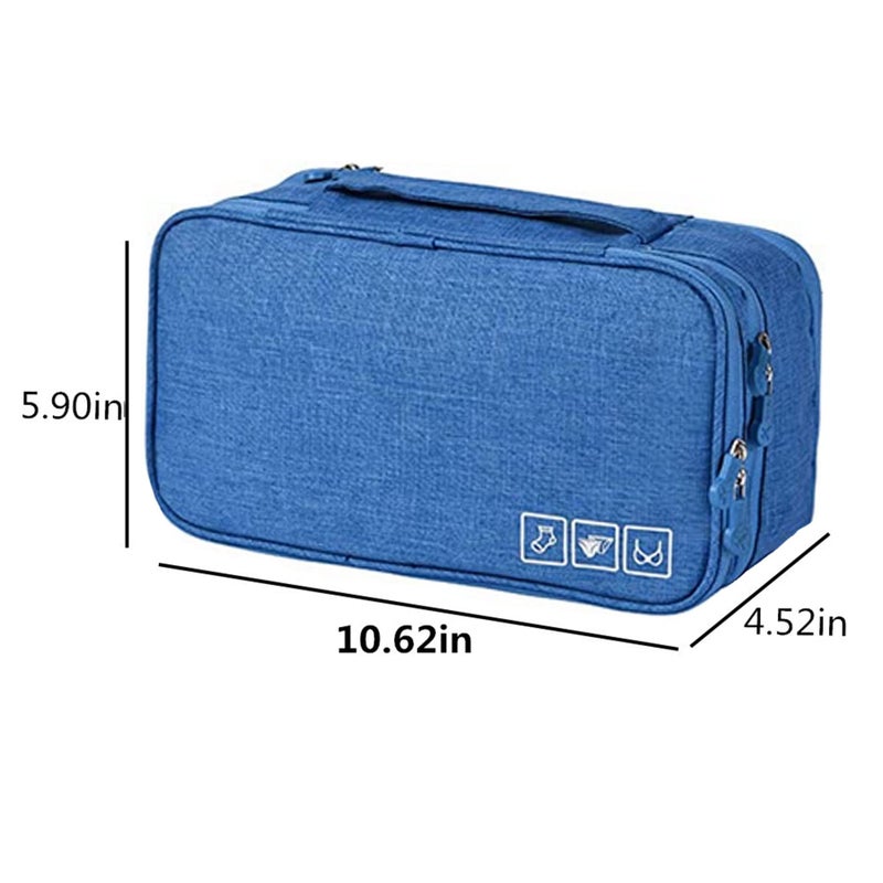 MINGSEECESS Portable Underwear Bra Storage Bag Waterproof Travel Organizers Multi-Layer Toiletry Packing Cube - Image 2